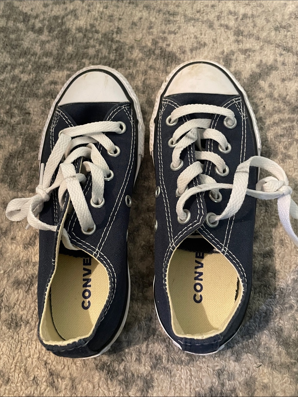 Converse Kids Low Top Sneakers in Navy and White